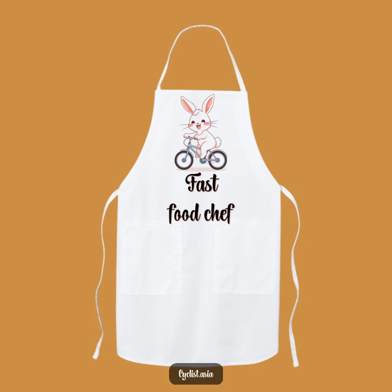 Funny Bunny Bicycle Apron: Cook with Energy and Fun