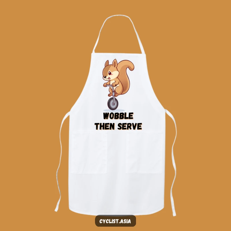 Funny Squirrel Unicycle Wobble Apron - Chef's Hilarious Kitchen Companion