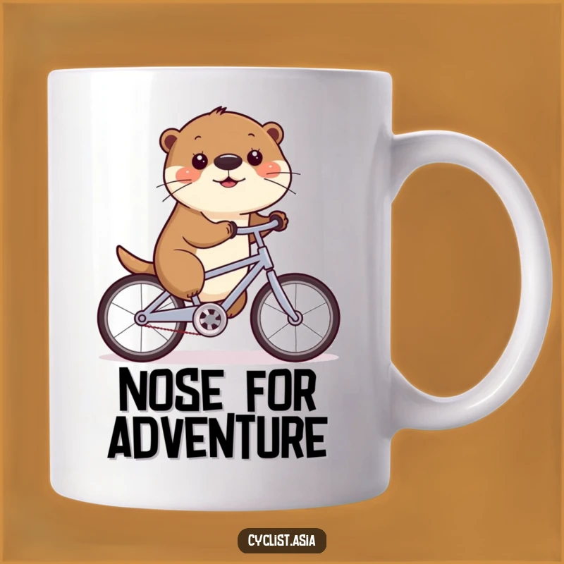 Funny Otter Cycling Mug: A Hilarious Gift for Bike Lovers & Animal Fans