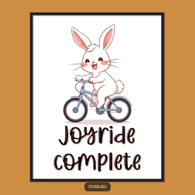 Funny Bunny Bicycle Digital Art: Instant Joy for Your Walls