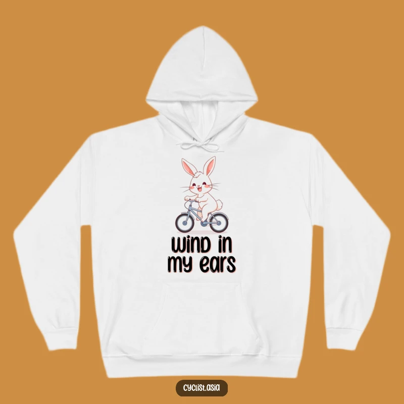 Cozy Funny Bunny Bicycle Hoodie: Your Warm Ride Companion