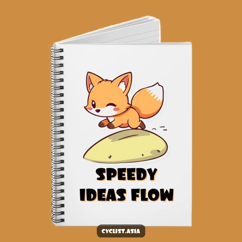 Funny Playful Fox Zooming Notebook - Fast Character Journal