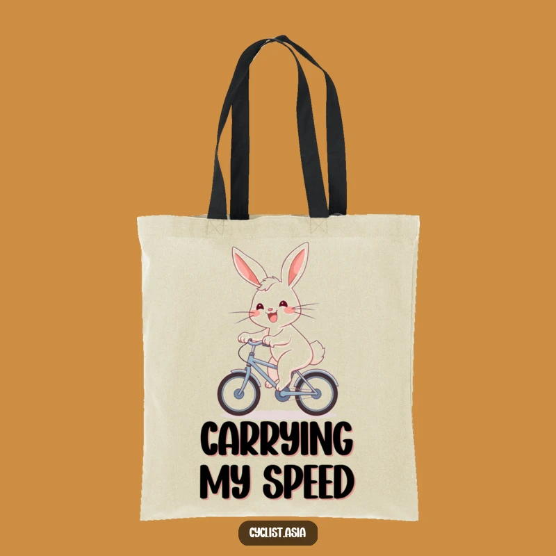 Funny Bunny Bicycle Tote Bag: Carry Your Energy On the Go